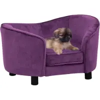 Syfax Hundesofa Burgunderrot 69x49x40 cm Plüsch