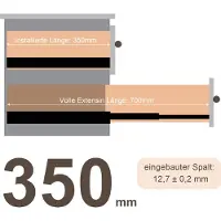 HENGDA 8X Schubladenschienen Vollauszuege 350 mm Schubladen Fuehrung kugelgelagert Tragkraft 45 kg