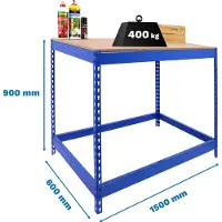 Simon Rack Metallarbeitstisch und Montage ohne Parafuses SIMONWORK BASIC 1 901560-1 AZUL/MADEIRA
