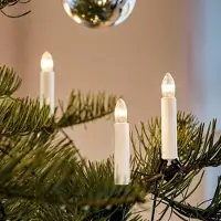 Hellum Lichterkette Weihnachtsbaum innen 15 teilig, Germany, Riffelkerzen, inkl. 3 Ersatzkerzen, Glühfaden 430110