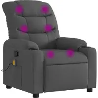 Syfax Massage-Relaxsessel, Stoff, Dunkelgrau