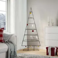 vidaXL Eleganten-Stil Metall-Weihnachtsbaum für Dekorationen Schwarz 150 cm Künstliche Weihnachtsbäume CHY28407022