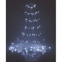 Spetebo Draht Lichterkette kalt weiß - 300 cm / 300 LED - Deko Weihnachts Leuchtdraht für Außen Outdoor