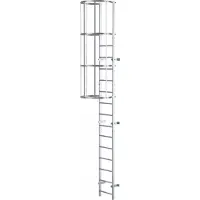 Drabest | Evakuierungsleiter Aluminium - 3-4 M - 150 Kg - Modular - Schutzkorb - 14 Stufen