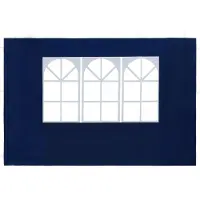 vidaXL "Winter Sale" Pavillons & Partyzelte - Blau Partyzelt-Seitenwände 2 Stück mit Fenster PE Blau DE2149579