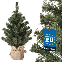 KOTARBAU Künstlicher Weihnachtsbaum Deko Klein 50 cm mit Jute Weihnachtsbaumständer Mini Tannenbaum Künstlich Christbaum Christmas Tree