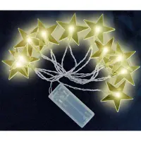 Mojawo 3 Stück 10er LED Sternenlichterkette Sternenkette warmweiß L1,80m