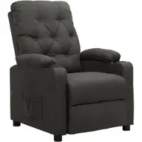 Syfax Relaxsessel Dunkelgrau Stoff