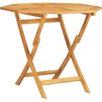 Syfax Klappbarer Gartentisch 85x85x76 cm Teak Massivholz
