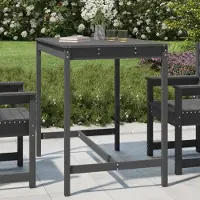 Prolenta Maison Exclusive - Gartentisch Grau 121x82,5x110 cm Massivholz Kiefer