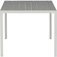 Furnlux Classic FURNLUX Outdoor Esstisch Break Grau Und Weiss 90cm / Hauptfarbe: Grau / Abmessungen: 90 x 150 x 75 cm