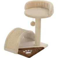 vidaXL Kratzbaum Kletterbaum Katzenbaum Sisal 40 cm Beige und Braun