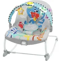 Baby Einstein Ocean Babywippe, Schaukelwippe, Musik & Licht, Bis 18kg, Feste oder Schaukelposition, Baby Einstein Octopus