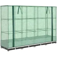Syfax Hochbeet mit Gewächshaus-Aufsatz Rattan-Optik 160x40x123 cm