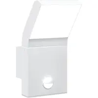 vidaXL LED-Außenwandleuchte mit Sensor Weiß Aludruckguss