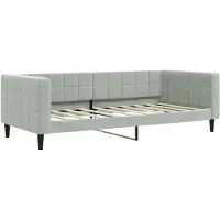 Syfax Tagesbett Hellgrau 90x190 cm Samt
