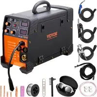Vevor MIG/MMA/LIFT TIG 3 in 1 Schweißgerät 30-200 A Fülldrahtschweißen( 0,8 mm &amp; 1 mm) IGBT-Technologie 2,2-12 m/min Drahtgeschwindigkeit 200 A bei