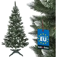 KOTARBAU Künstlicher Weihnachtsbaum Schnee 220 cm Diamanttanne Tannenbaum Künstlich mit Plastik Ständer Christbaum Christmas Tree