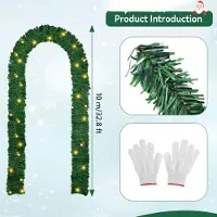 StarTech.com Weihnachtsgirlande - LED Lichterkette - 10 m - 100 LEDs - Polyester - Für Baum und Deko - Himmelblau