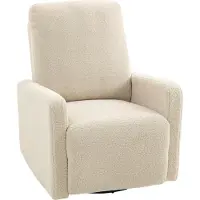 HOMCOM Relaxsessel, Fernsehsessel mit Liegefunktion, Wippfunktion, Fleece-Optik
