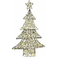 Syfax Weihnachtsbaum mit 120 LEDs Warmweiß 150 cm Rattan