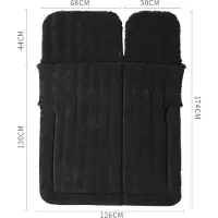 StarTech.com Auto Luftmatratze - Aufblasbares Bett Rücksitz SUV - 2-in-1 multifunktionale Reisematratze - Weiches PVC mit Beflockung - Schlafauflage fürs Auto - Schwarz