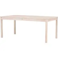 Furnlux Classic FURNLUX Esstisch Kenia Beige 90cm / Hauptfarbe: Beige / Abmessungen: 90 x 180 x 75 cm