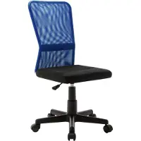 Syfax Bürostuhl Schwarz und Blau 44x52x100 cm Netzgewebe