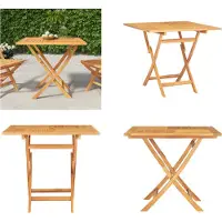 vidaXL Gartentisch Klappbar 85x85x76 cm Teak Massivholz - Gartentisch - Gartentische - Outdoor-Tisch - Outdoor-Tische