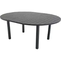 Furnlux Classic FURNLUX Esstisch Für Den Aussenbereich Marbella Schwarz 140cm / Hauptfarbe: Schwarz / Abmessungen: 140 x 140 x 74 cm