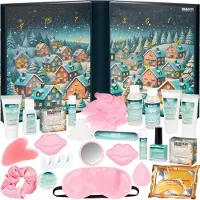 Ed Brubaker Cosmetics XXL Beauty Adventskalender 2026 - Weihnachtsdorf im Schnee - Großer Wellness Weihnachtskalender zum Aufklappen - 24 Überraschungen