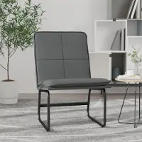 The Living Store Loungesessel Grau 54x75x76 cm Kunstleder