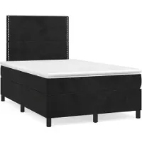 Syfax Boxspringbett mit Matratze Schwarz 120x200 cm Samt