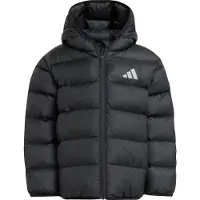 Adidas Winterjacke für Jungen JM8864 Schwarz, klassisches Design mit Kapuze