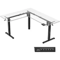 Adler Xeno 7.6 | Höhenverstellbarer Schreibtischständer Elektrisch Verstellbar Tischgestell Gestell | Einstellbare Beinabständ | Schwarz