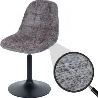 Mendler Esszimmerstuhl MCW-A60, Küchenstuhl Stuhl Drehstuhl, Stahl MVG Stoff/Textil Chenille (465g/m²) braun