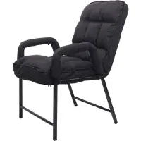 MCW Esszimmerstuhl MCW-K40, Stuhl Polsterstuhl, 160kg belastbar Rückenlehne verstellbar Metall Stoff/Textil schwarz