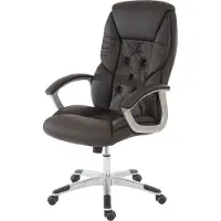 Mendler Profi-Bürostuhl H42 XXL, Chefsessel Drehstuhl, 150kg belastbar Kunstleder braun