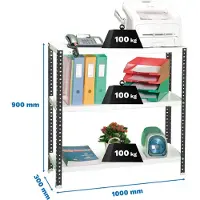 Simon Rack Comfort Plus 3/300 900 Metallregal 900x1000x300 Mm
