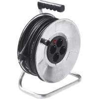 Bachmann Stahlblechkabeltrommel 4-f. 50m, H05RR-F 3G1,5mm, IP20