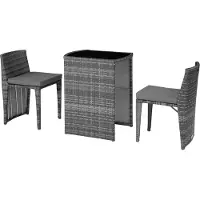 TecTake Aluminium Rattanset Hamburg wetterfest und UV-beständig