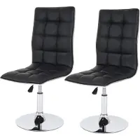 MCW 2er-Set Esszimmerstuhl MCW-C41, Stuhl Küchenstuhl, Kunstleder MVG- schwarz