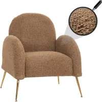 Mendler Lounge-Sessel MCW-N69, Cocktailsessel Sessel, Retro Nosagfederung Stoff/Textil Chenille coffee
