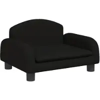 Syfax Hundebett Schwarz 50x40x30 cm Stoff