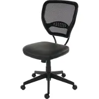 MCW Profi-Bürostuhl Chicago, Chefsessel Drehstuhl, 150kg belastbar, Kunstleder schwarz ohne Armlehnen