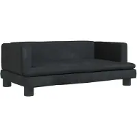 Syfax Hundebett Schwarz 80x45x30 cm Samt