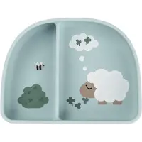 Done by Deer Tiny Farm Unterteilter Teller Stick & Stay, Blue