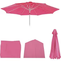Mendler Ersatz-Bezug für Sonnenschirm Asti, Sonnenschirmbezug Ersatzbezug, Ø 2,7m Stoff/Textil pink