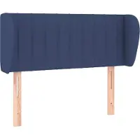 Syfax Kopfteil mit Ohren Blau 83x23x78/88 cm Stoff