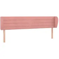 Syfax Kopfteil mit Ohren Rosa 183x23x78/88 cm Samt